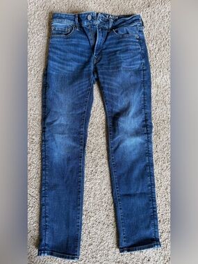 American Eagle Outfitters Men's Slim Straight Dark Blue Jeans, 29x30